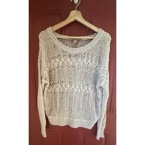 Nine West Vintage America Cream crochet sweater